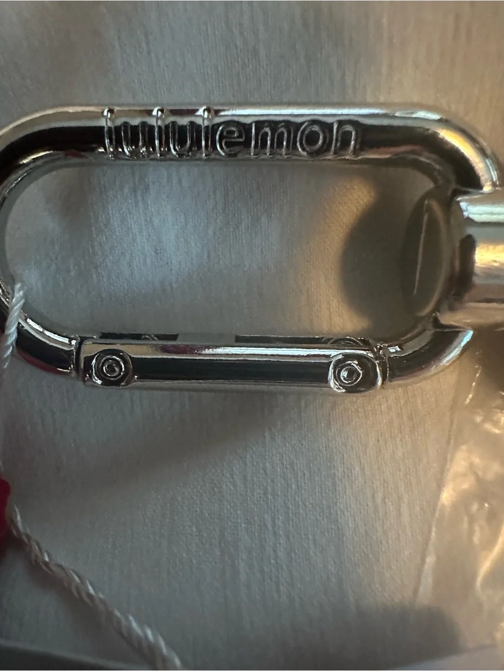 lululemon Pink and Silver Never Lost Keychain Strap